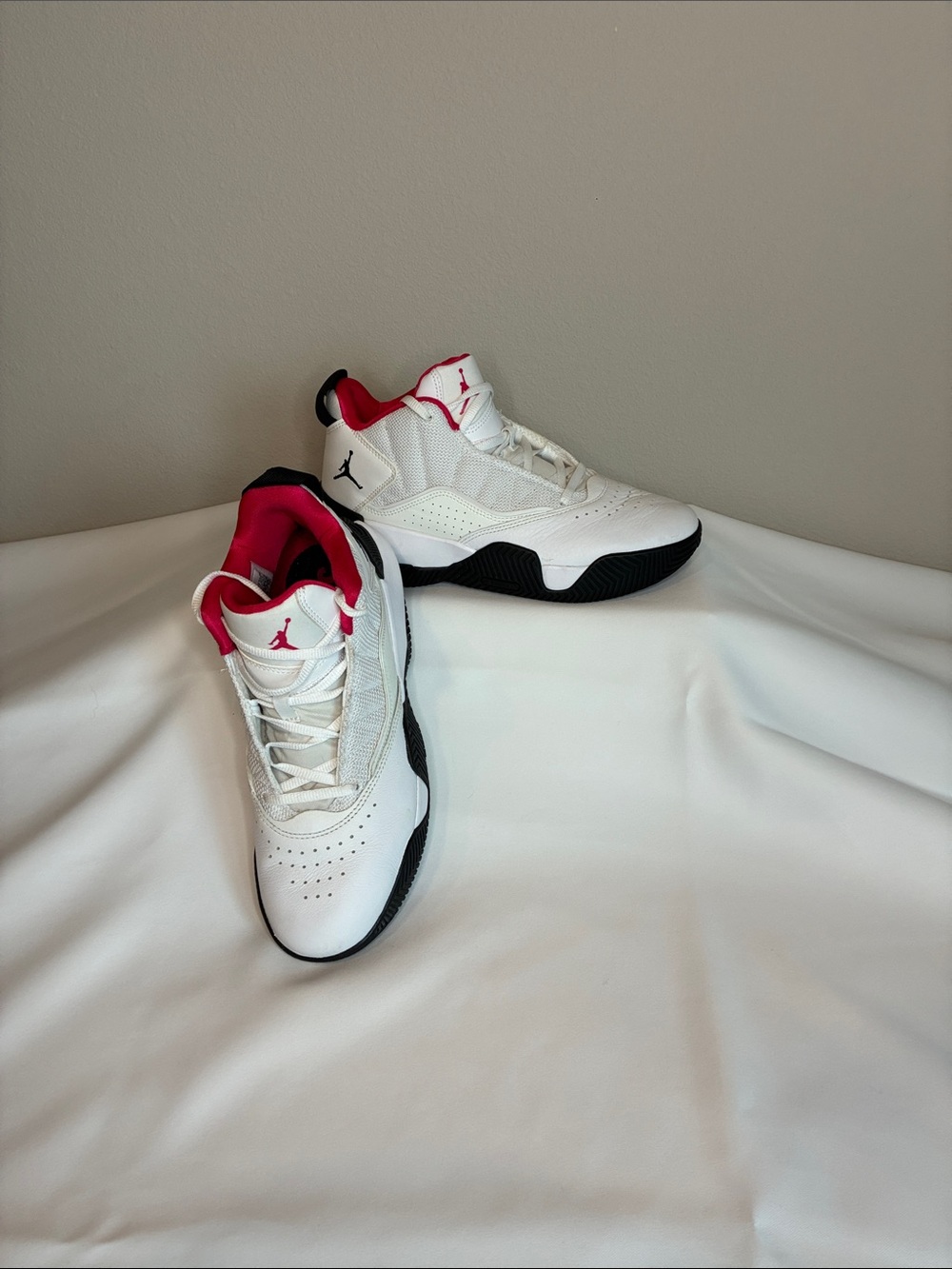 Jordan Kids White & Pink Athletic Sneakers